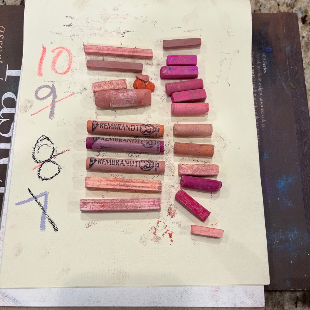 Rembrandt Pastels Artist Grade Pink Purple Orange Mixed Media Art Supply